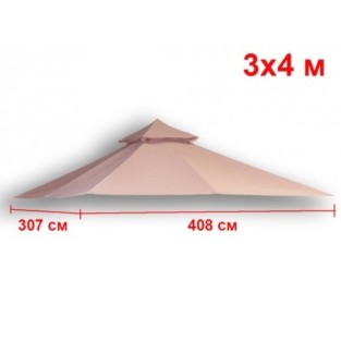 Крыша для прямоугольной беседки 307х408 см